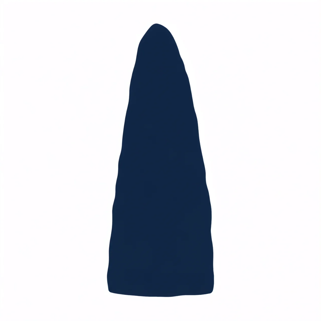Minimalist Scandinavian standing stone symbol illustration with a single geometric menhir centered on a clean background, representing earth memory, timeless presence, and Nordic simplicity.