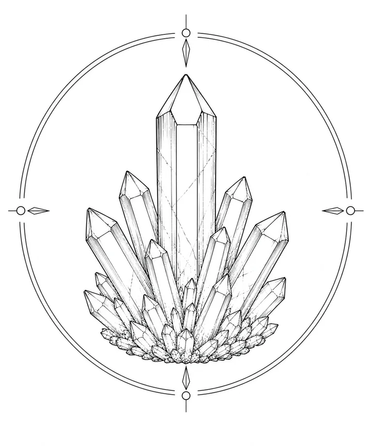 Quartz Crystal artwork representing Norvian's Northern Minerals collection.